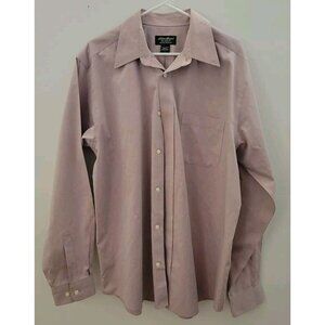 Eddie Bauer Cotton Dress Shirt Mens L Buttondown Collar Work Business Casual